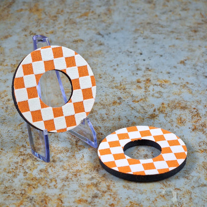 Flite Old School BMX Orange/White Flite Grip Donuts Checkers