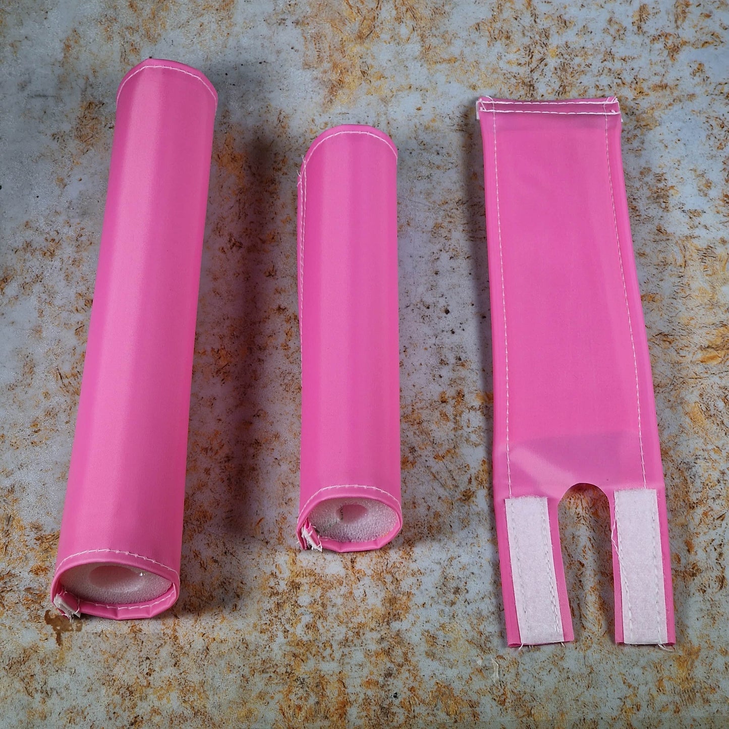 Flite Old School BMX Bubblegum Pink Flite Old School BMX 3 Piece Pad Set Solid