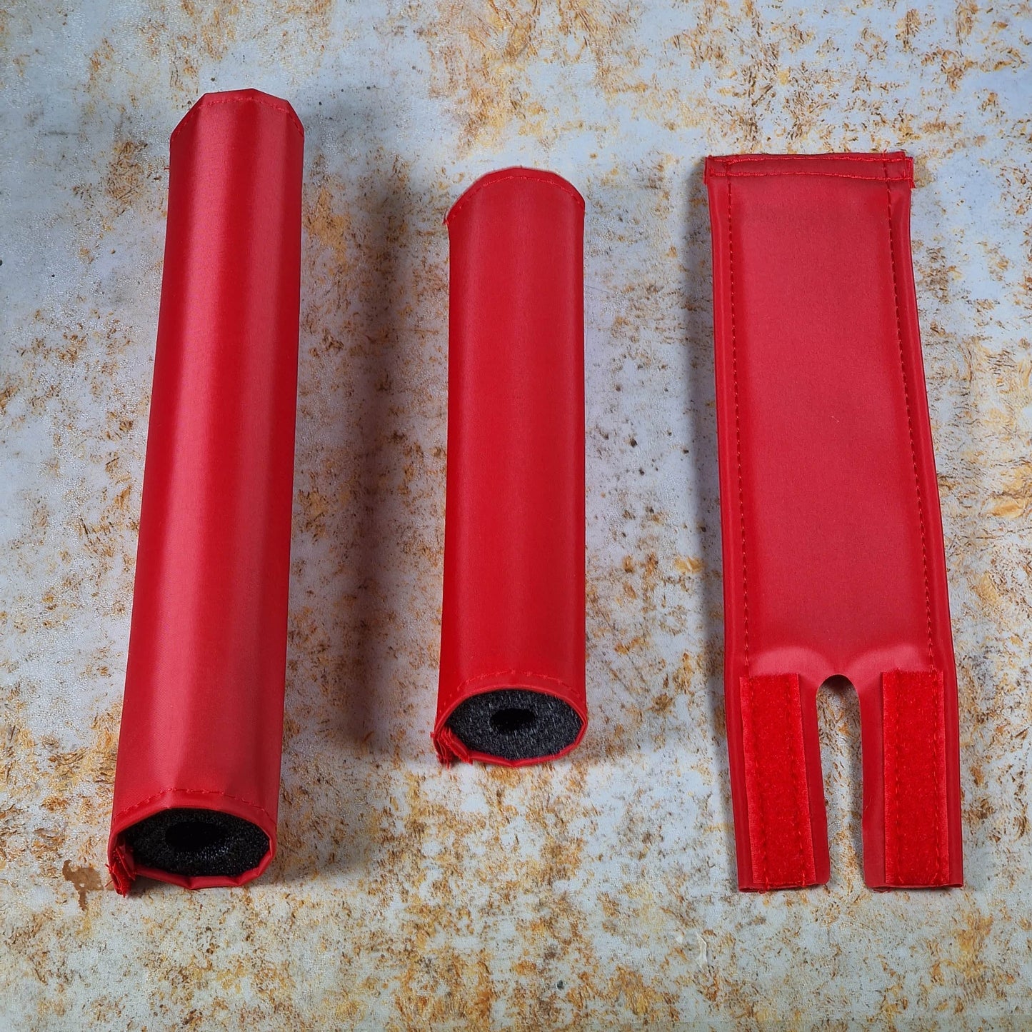 Flite Old School BMX Red Flite Old School BMX 3 Piece Pad Set Solid