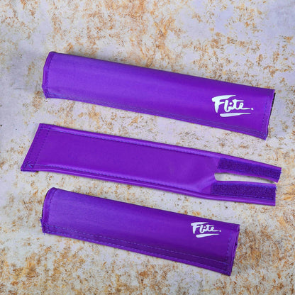 Flite Old School BMX Purple Flite Old School BMX 3 Piece Pad Set with 80's Logo