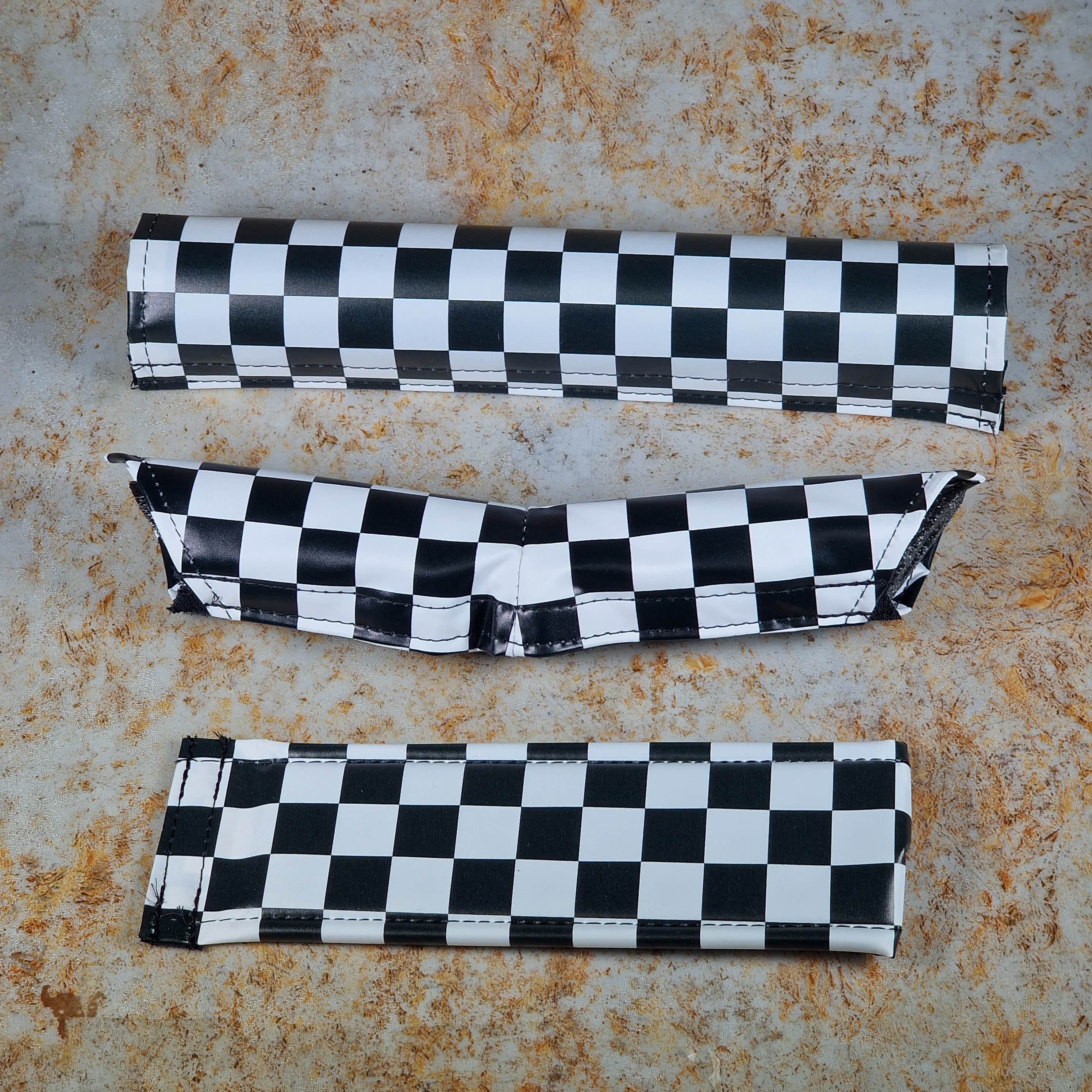 Flite Old School BMX 3 Piece V-bar Pad Set Checkers | Alans BMX