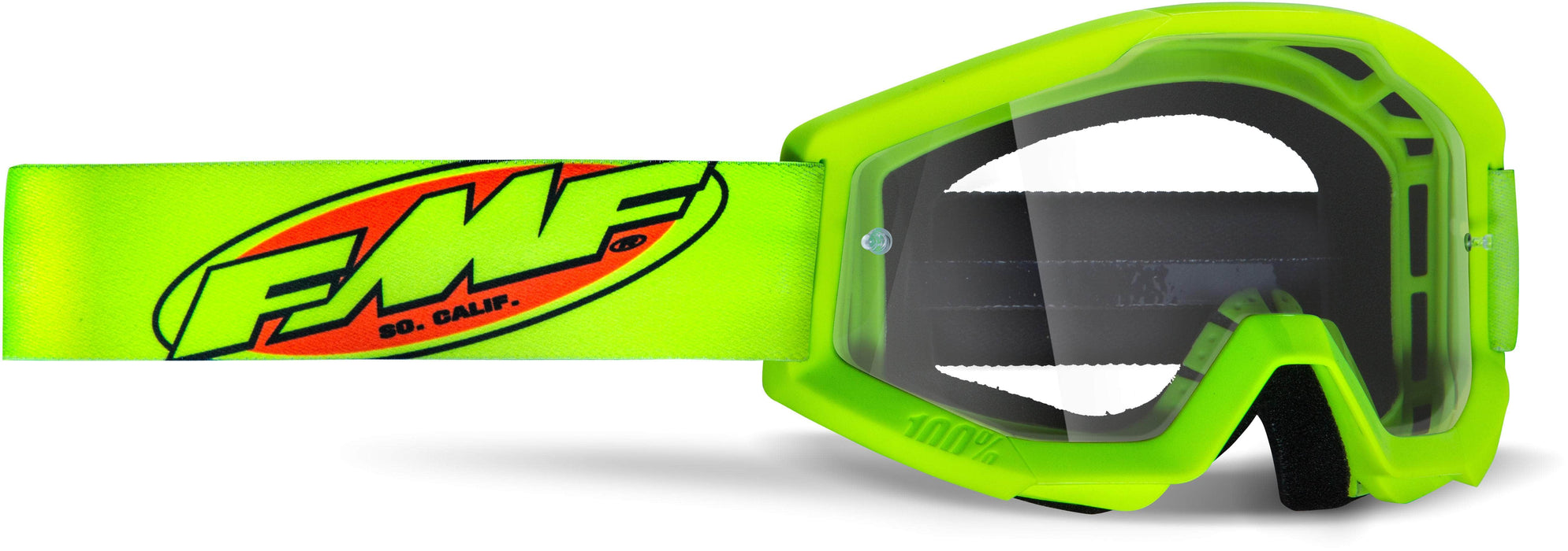 FMF Protection Yellow Clear FMF by 100% PowerCore Youth Core Goggle Yellow Clear