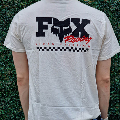 Fox Racing Clothing & Shoes Fox Racing Checker 195 Original T-shirt Off White