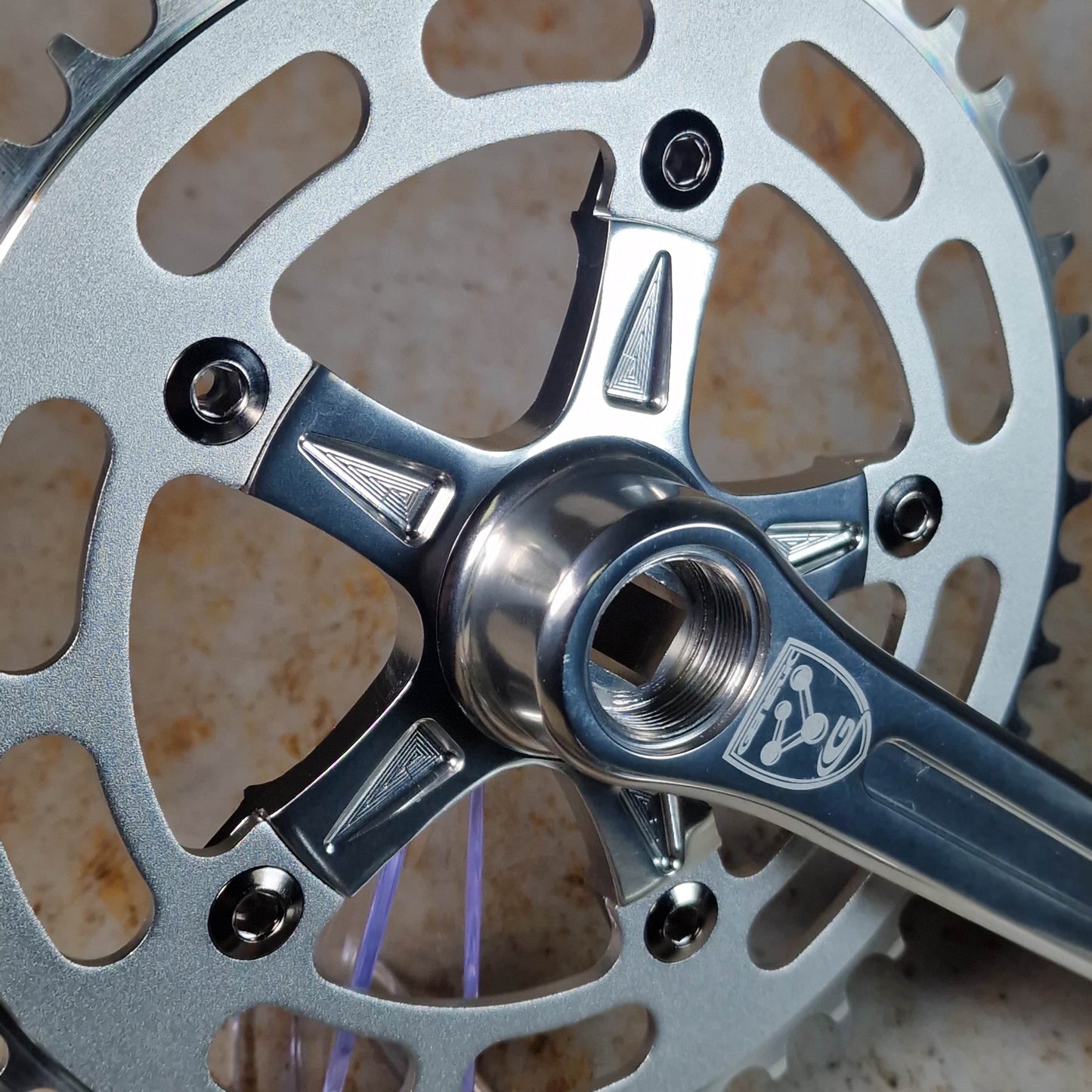 Genetic Old School BMX Genetic Retro 3 Piece Square Taper BMX Chainset with BB