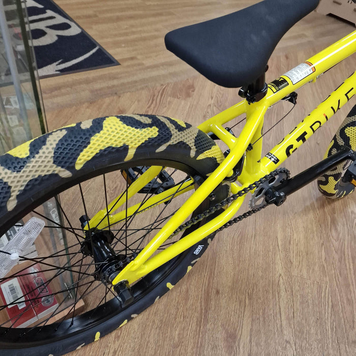 GT BMX Bikes Yellow GT Air Bike Yellow with Yellow Camo Cult x Vans Tyres