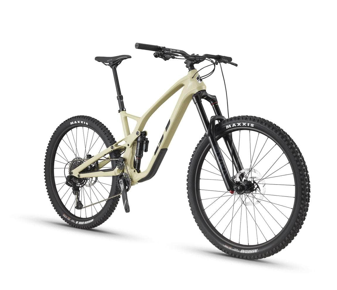 GT GT Bikes Force Carbon Elite Full Suspension Mountain Bike Tan