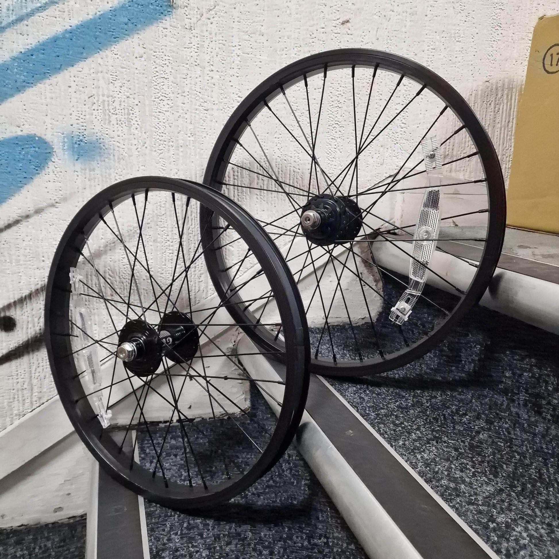 GT BMX Parts GT BMX Superlace 9T Wheelset All Black