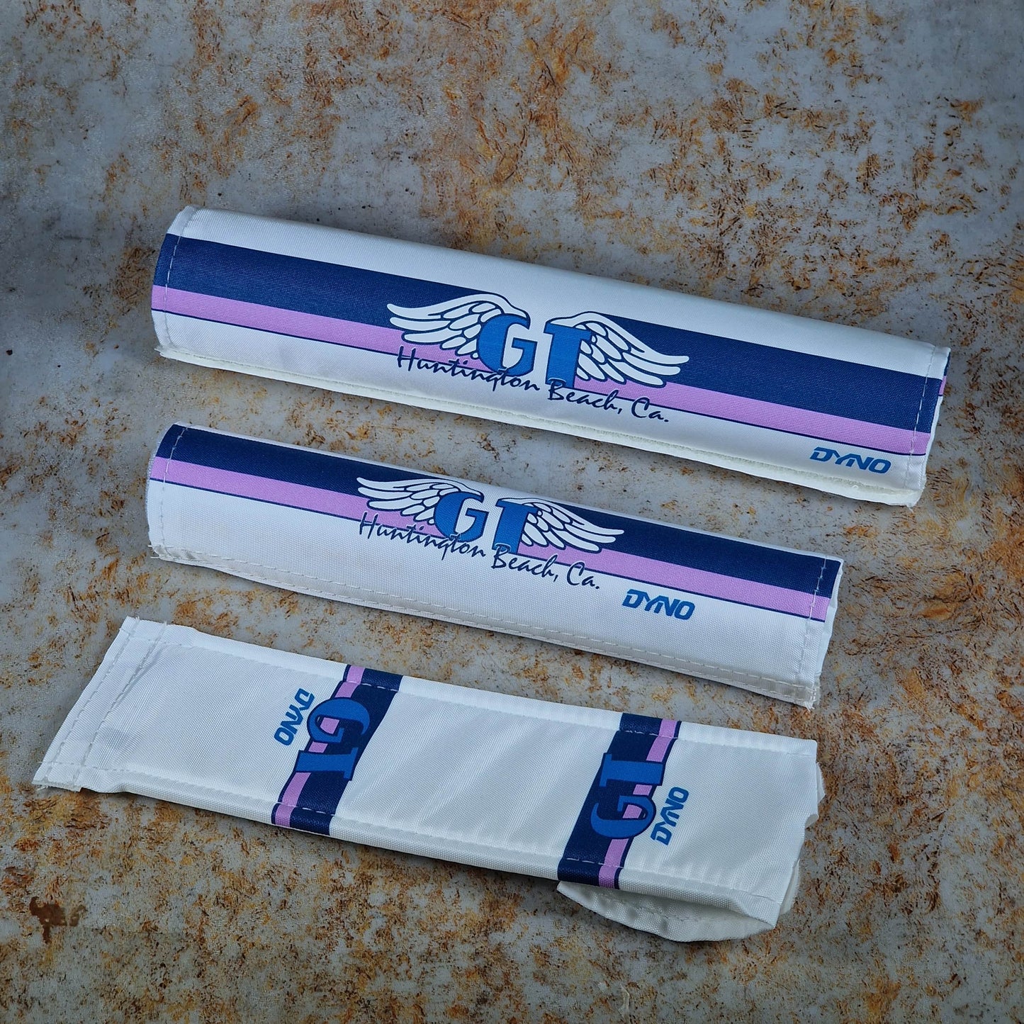Flite Old School BMX 1.25" / Navy/Lavender / Without Grommet GT Huntington Beach 1986-1988 Pad Set by Flite