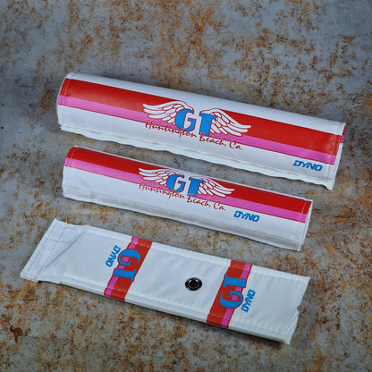 Flite Old School BMX 1.25" / Red/Pink / With Grommet GT Huntington Beach 1986-1988 Pad Set by Flite