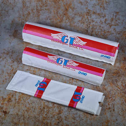 Flite Old School BMX 1.25" / Red/Pink / Without Grommet GT Huntington Beach 1986-1988 Pad Set by Flite