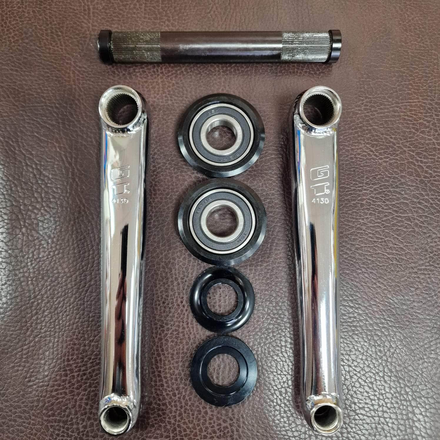 GT Old School BMX GT Power Series Cromo Crank Chrome with American Bottom Bracket