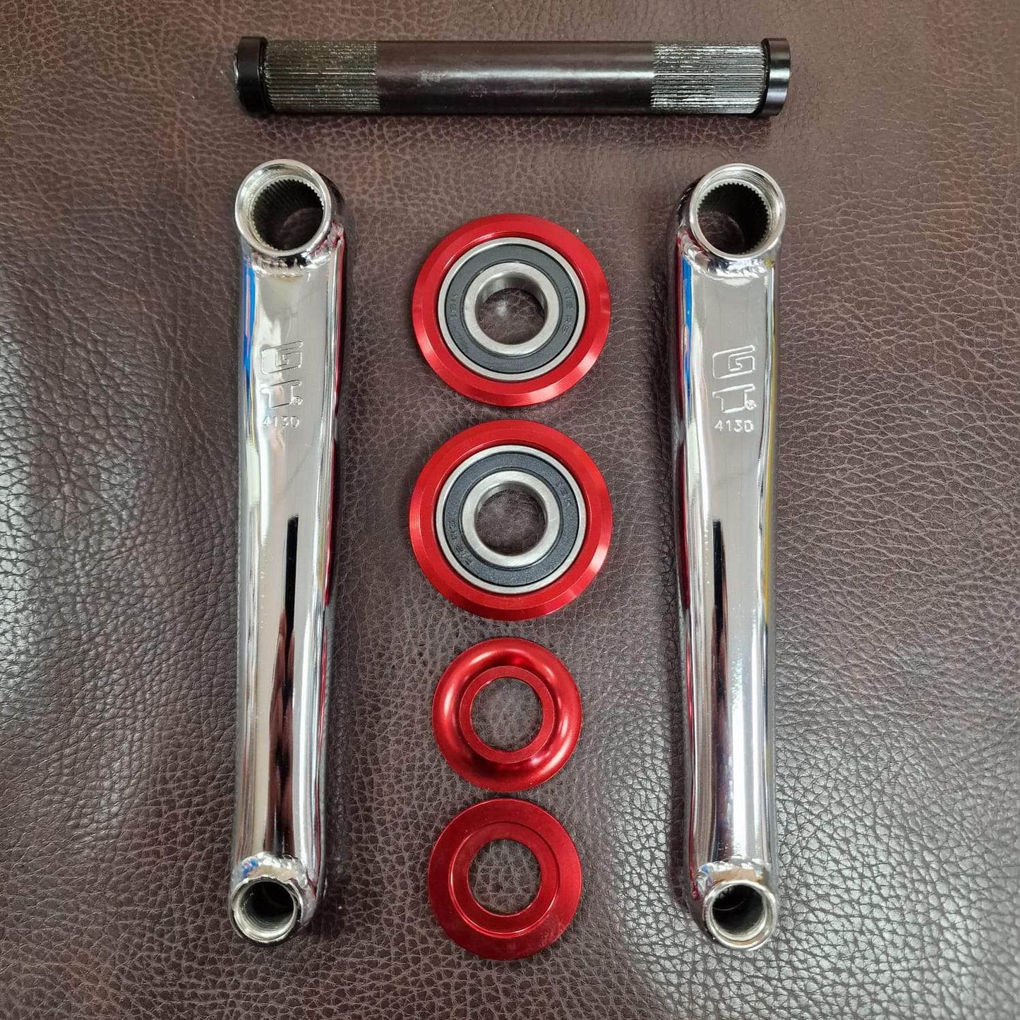 GT Old School BMX GT Power Series Cromo Crank Chrome with American Bottom Bracket