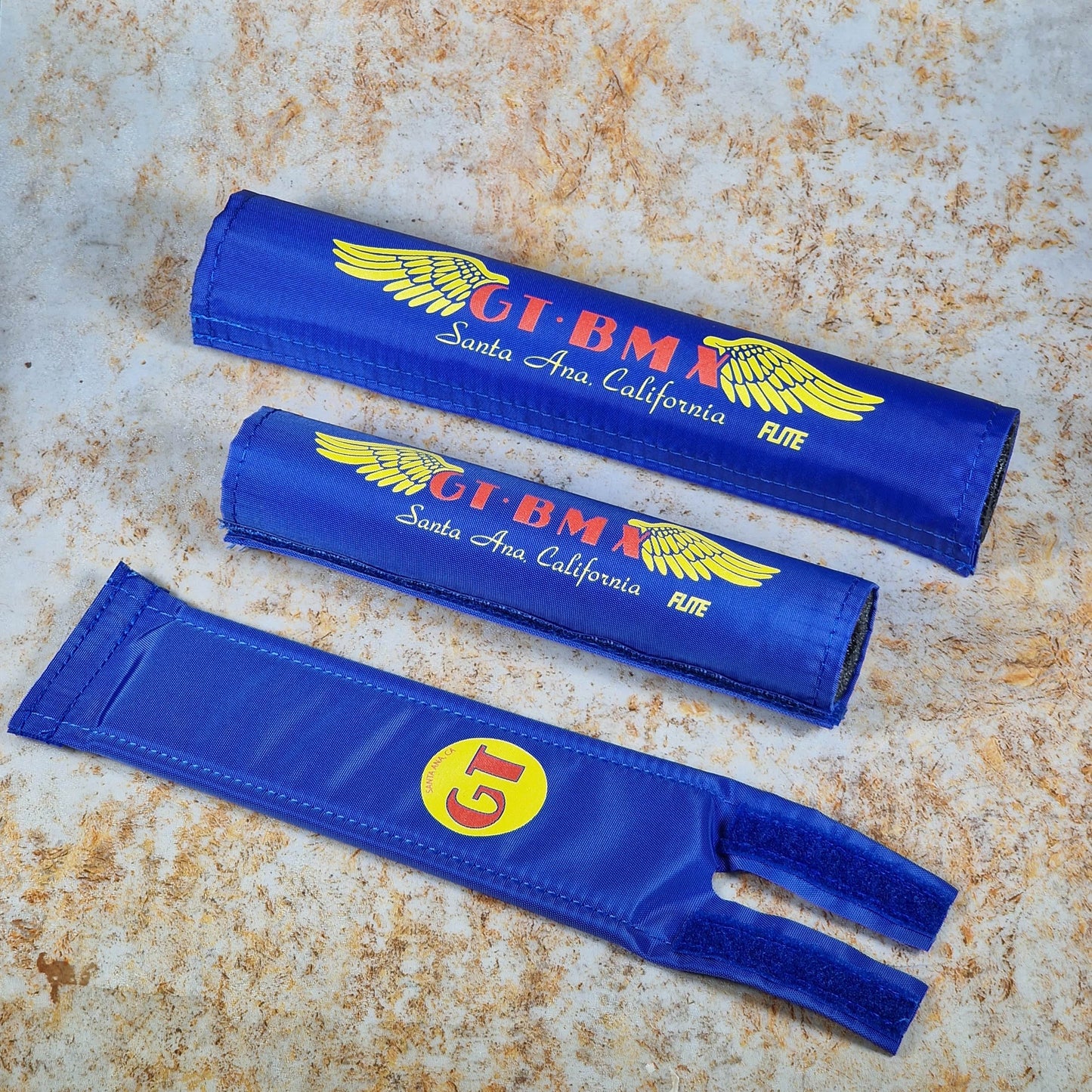 Flite Old School BMX Blue / 1" GT Santa Ana 1984-1986 Pad Set by Flite