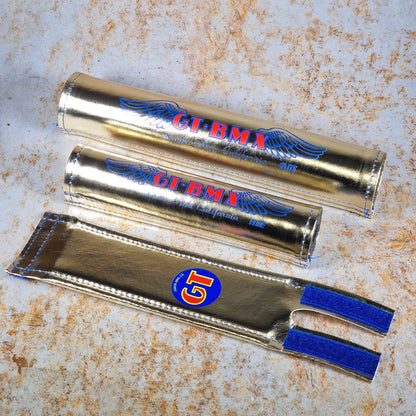Flite Old School BMX Gold / 1" GT Santa Ana 1984-1986 Pad Set by Flite