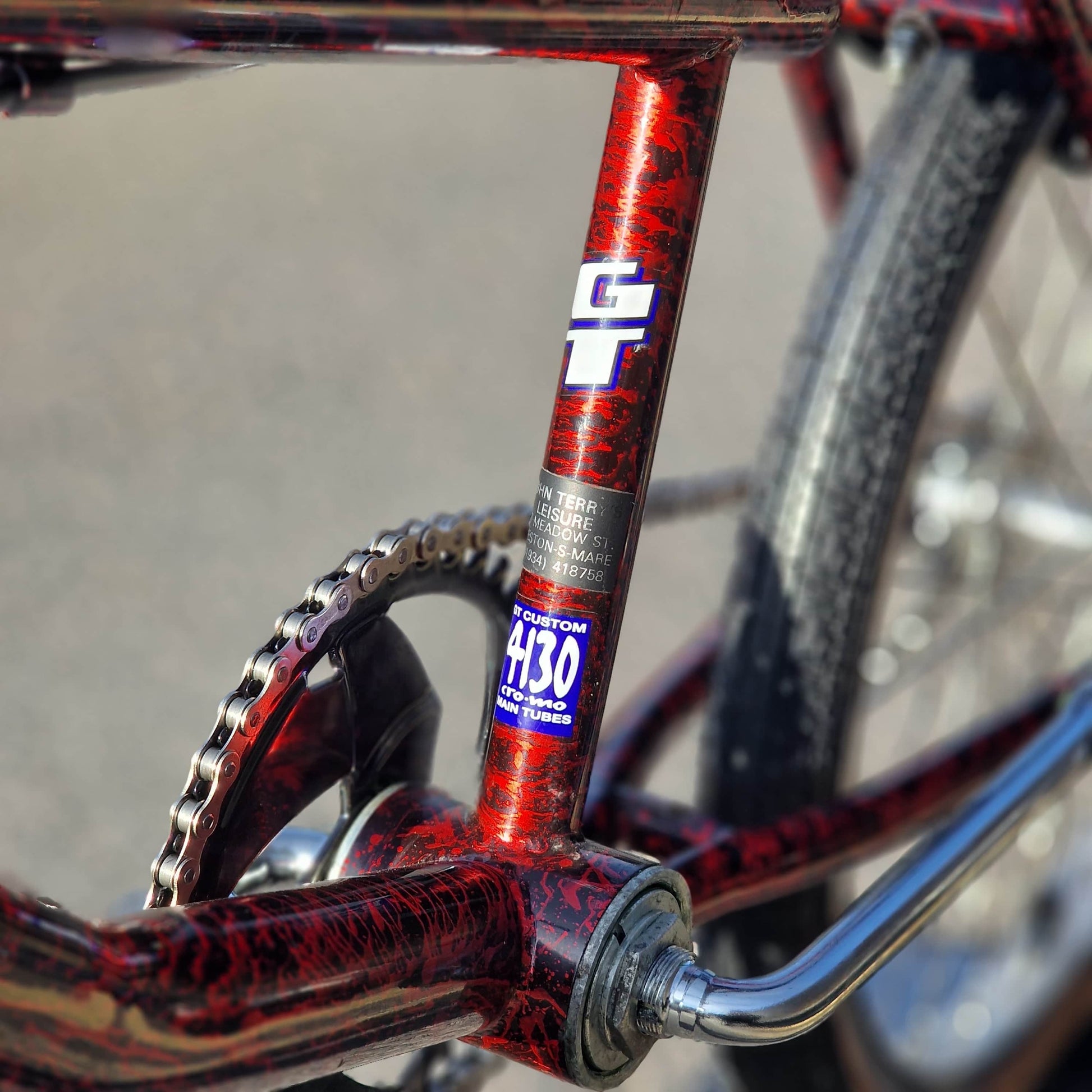 GT Old School BMX Bikes GT Vertigo 1996 Bike Red / Black Splatter