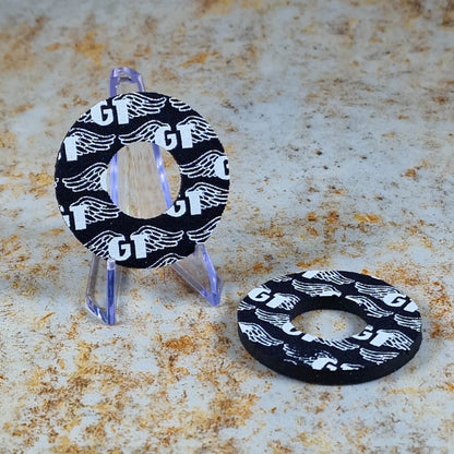 Flite Old School BMX Black/White GT Wings Grip Donuts by Flite