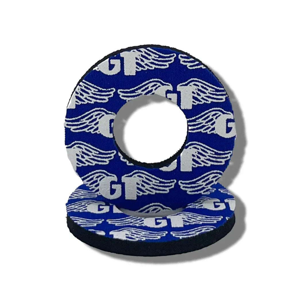 Flite Old School BMX Royal Blue/White GT Wings Grip Donuts by Flite