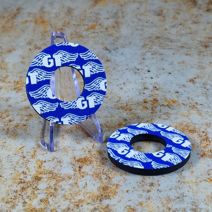 Flite Old School BMX Royal Blue/White GT Wings Grip Donuts by Flite