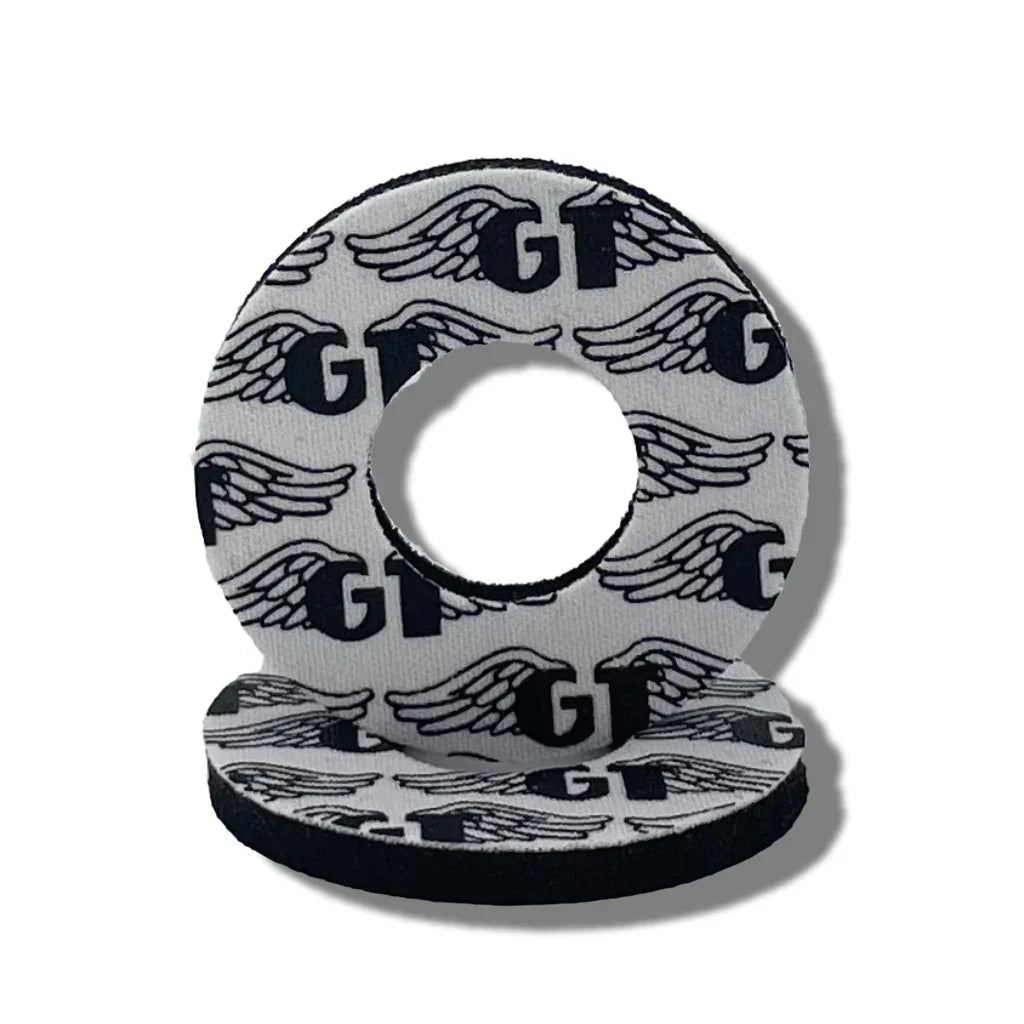 Flite Old School BMX White/Black GT Wings Grip Donuts by Flite