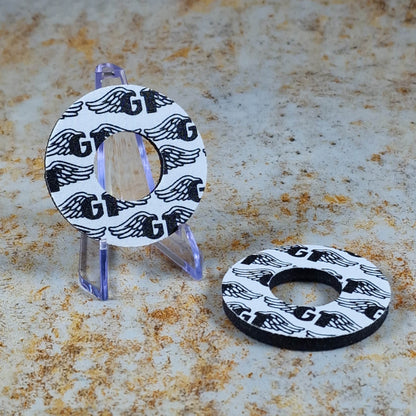 Flite Old School BMX White/Black GT Wings Grip Donuts by Flite