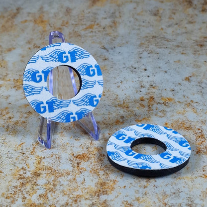 Flite Old School BMX White/Cerulean Blue GT Wings Grip Donuts by Flite