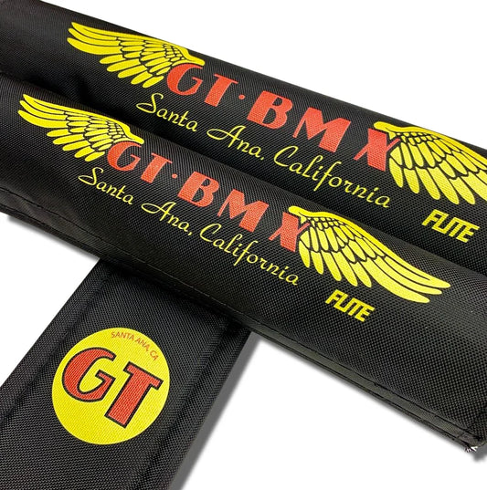 Flite Old School BMX Black with Red/Yellow / 1" GT x Flite Santa Ana '84-'86 Pad Set