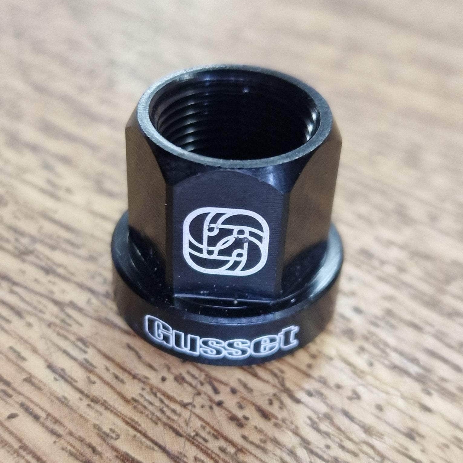 Gusset Gusset 14mm Axle Nut Black Alloy