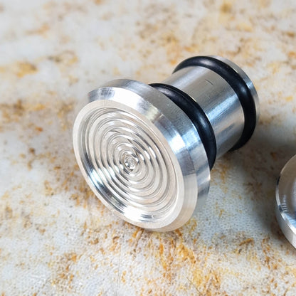 Hard Ends BMX Parts Silver Hard Ends OG Spiral Billet Bar Ends
