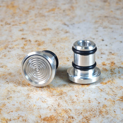 Hard Ends BMX Parts Silver Hard Ends OG Spiral Billet Bar Ends