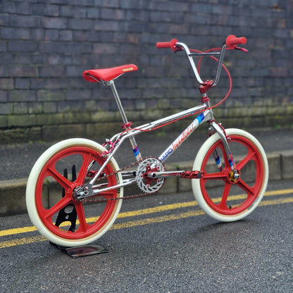 Haro Old School BMX Bikes Haro 1984 Sport Mike Dominguez Custom Bike Chrome / Red