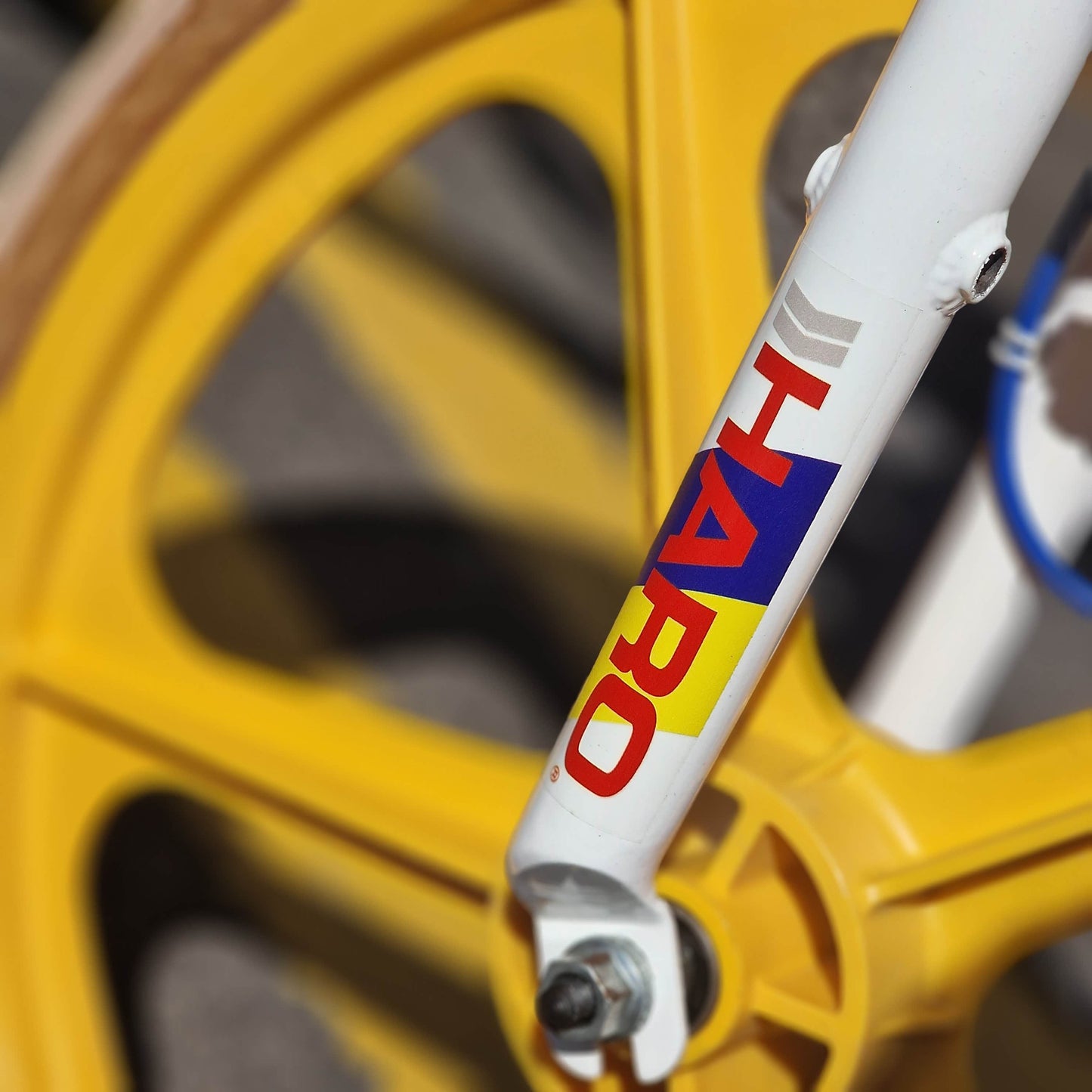 Haro Old School BMX Bikes White/Yellow/Blue Haro 1985 Sport Custom Bike White / Yellow Previously Owned