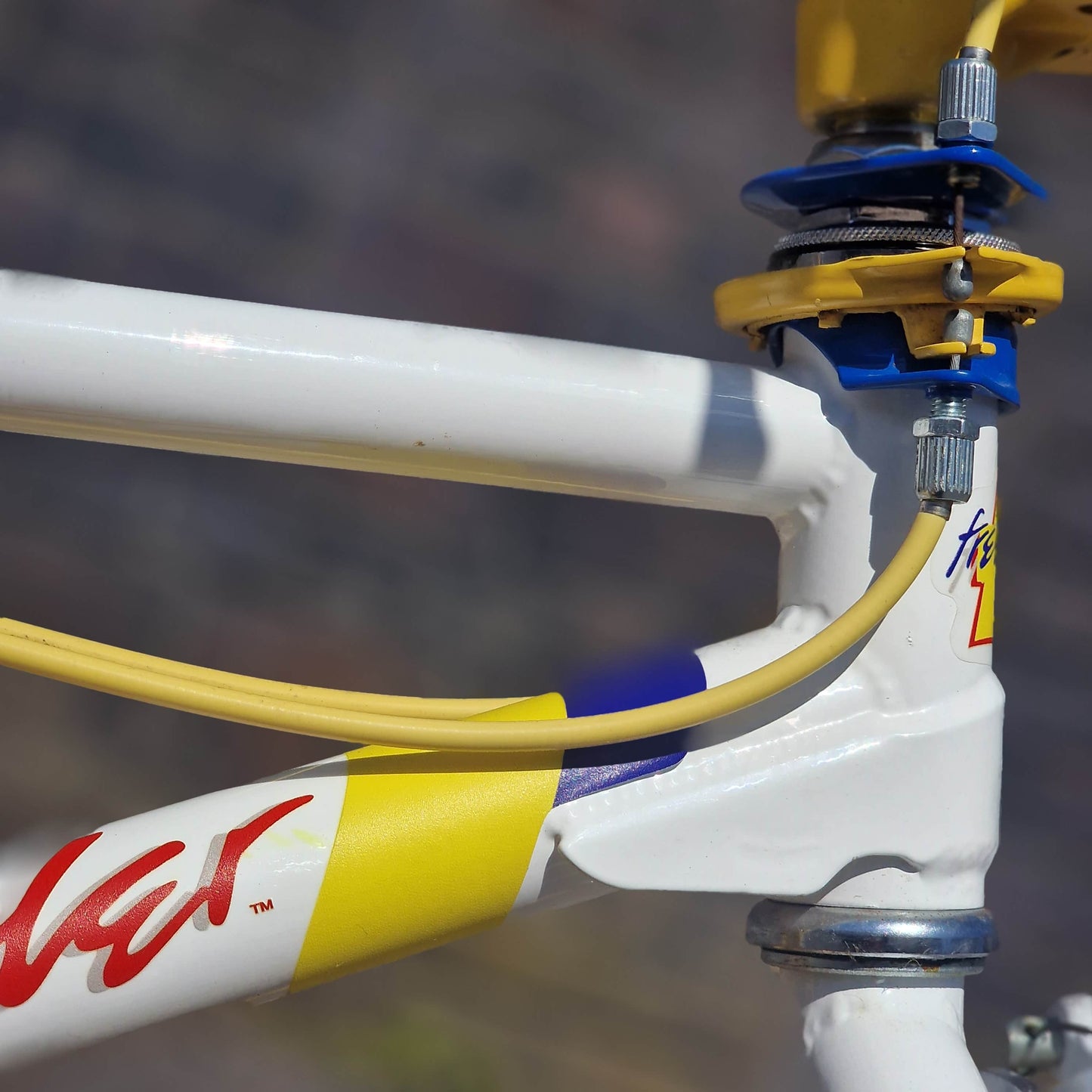 Haro Old School BMX Bikes White/Yellow/Blue Haro 1985 Sport Custom Bike White / Yellow Previously Owned