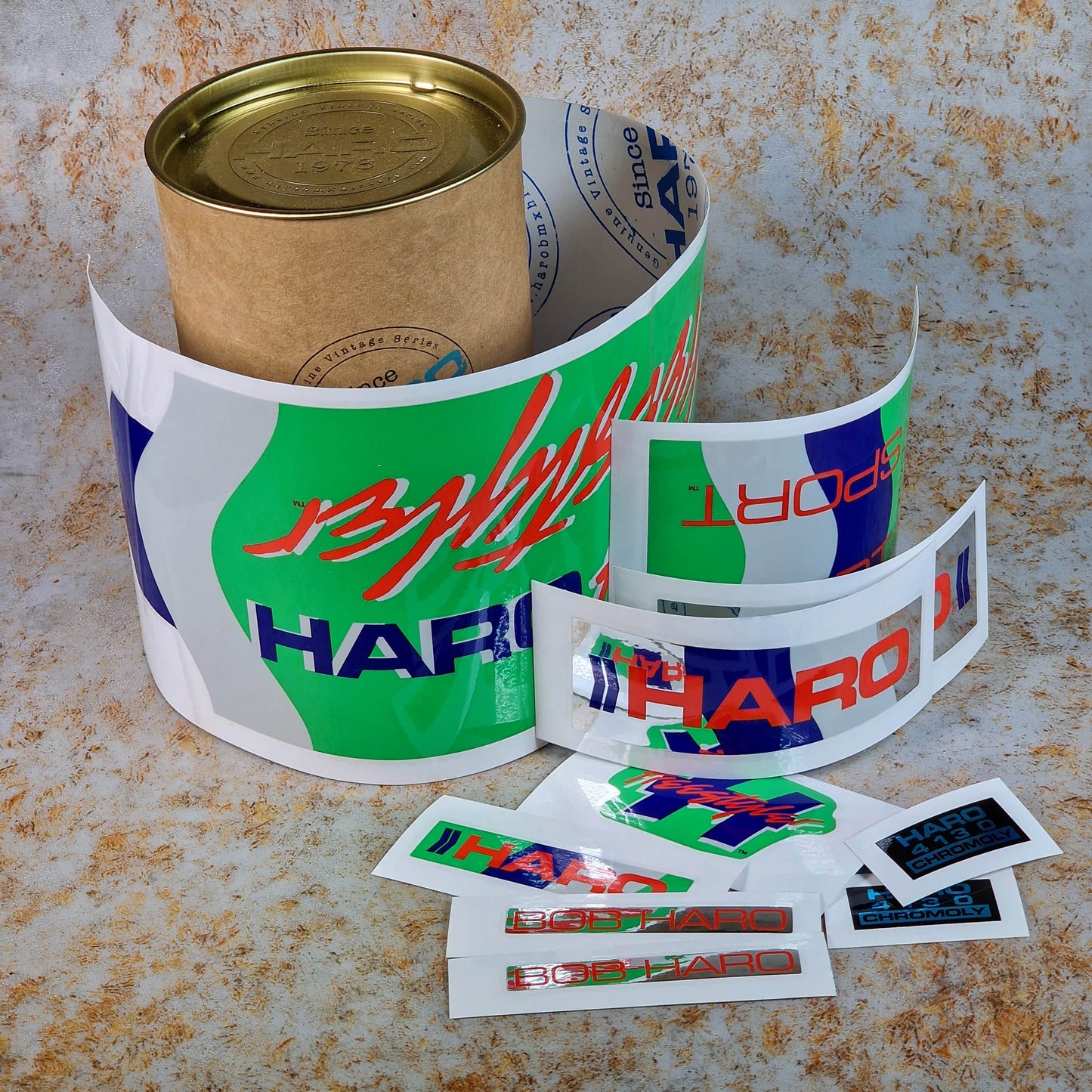 Haro Old School BMX Green Haro 1985 Sport Frame and Fork Sticker Set