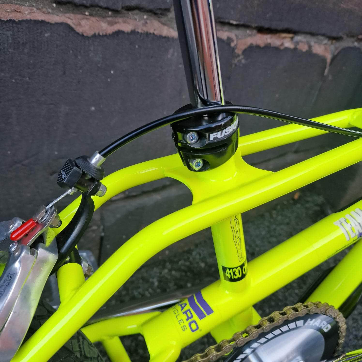 Haro Old School BMX Haro 1989 Bashguard Team Master Bike Neon Yellow