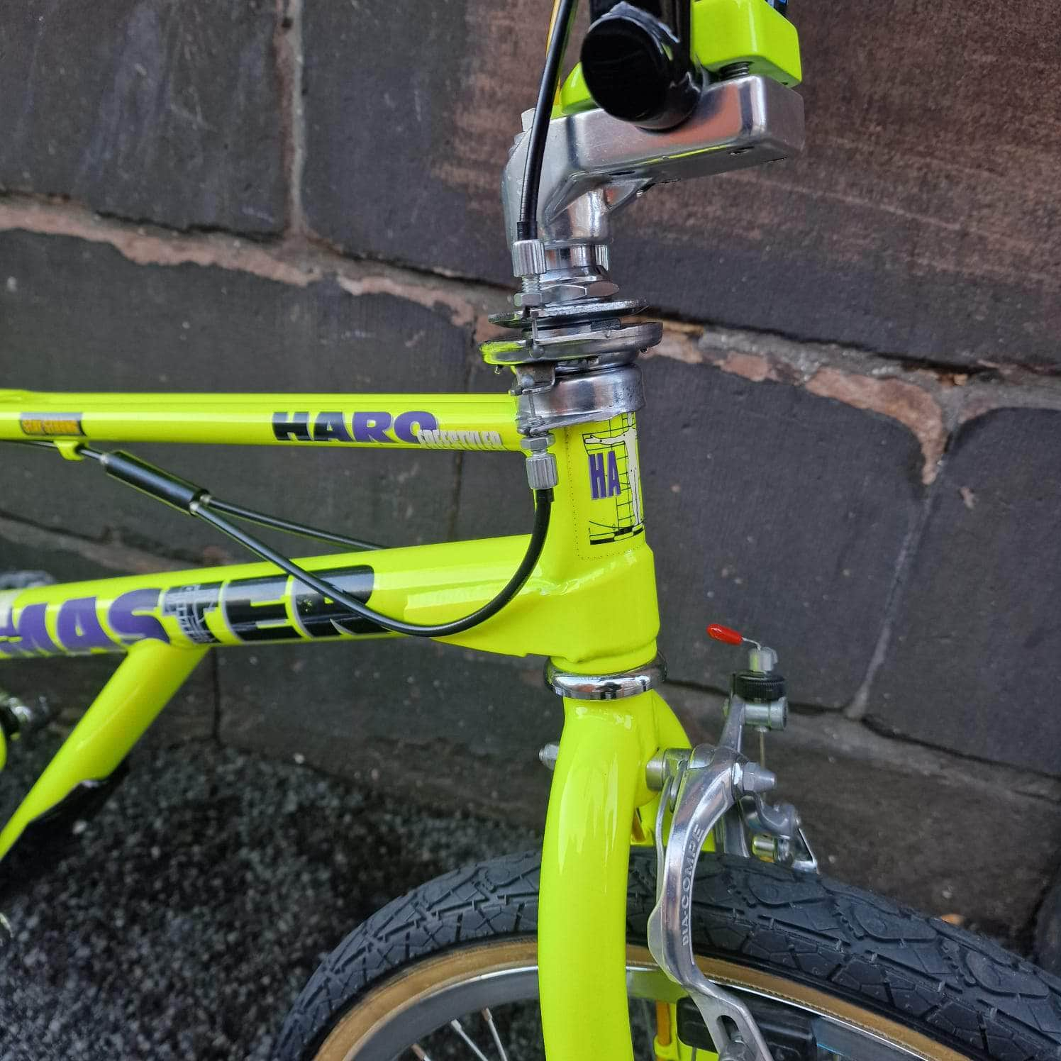 Haro Old School BMX Haro 1989 Bashguard Team Master Bike Neon Yellow