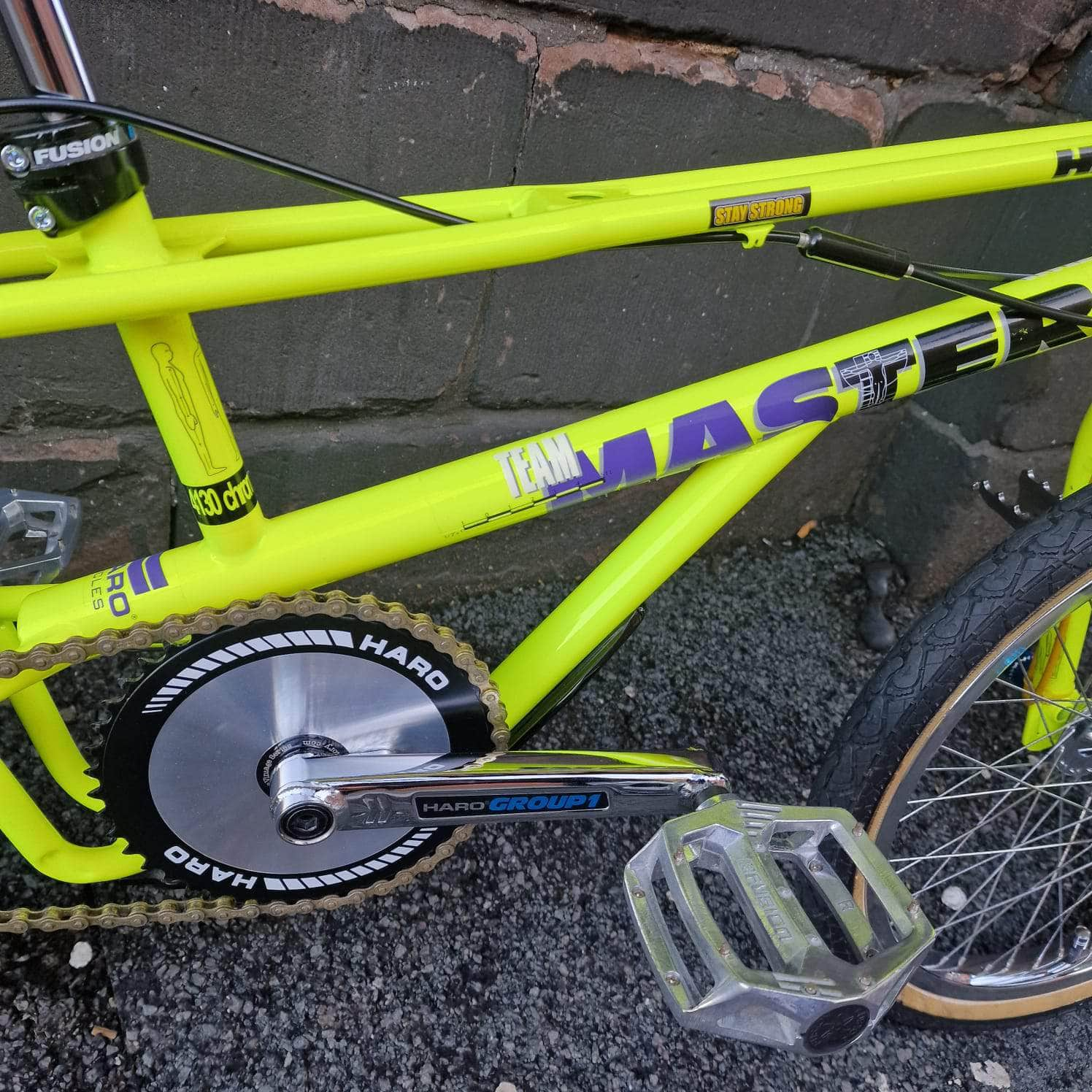 Haro Old School BMX Haro 1989 Bashguard Team Master Bike Neon Yellow