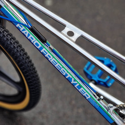 Haro Old School BMX Bikes Haro 40th Anniversary Bob Haro Freestyler Bike Chrome with Skyway Graphites