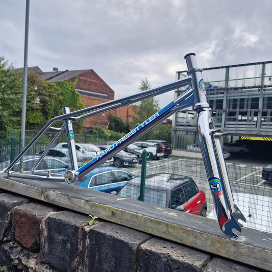 Haro Old School BMX Chrome / 20.5 Haro 40th Anniversary Bob Haro Freestyler Lineage Frameset Chrome