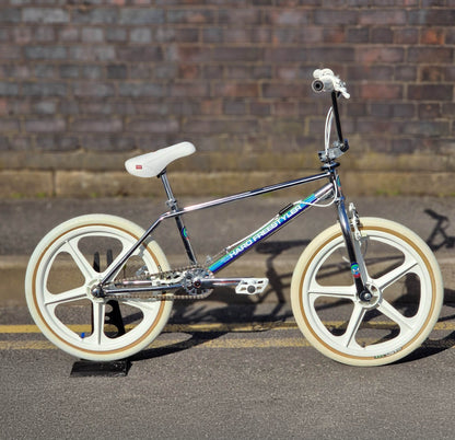 Haro Old School BMX Bikes Haro 40th Anniversary Freestyler Bike Chrome / White Previously Owned
