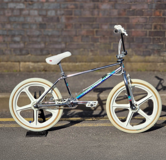 Haro Old School BMX Bikes Haro 40th Anniversary Freestyler Bike Chrome / White Previously Owned