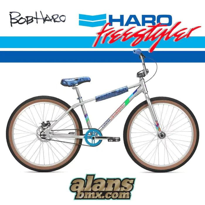 Haro Bob Haro Freestyler 26 Inch Bike Silver | Alans BMX Haro Bob Haro Freestyler 26 Inch Bike Silver | Alans BMX