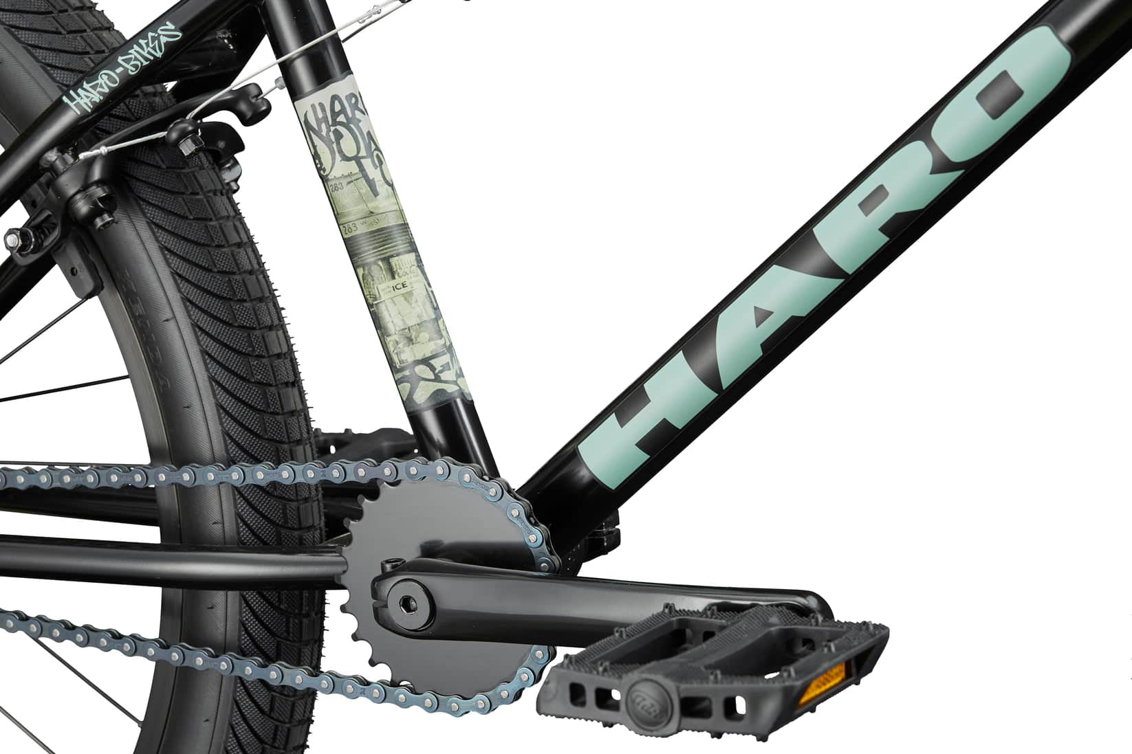 Haro BMX Bikes Semi-Gloss Black / 21.7 Haro Downtown 24 Inch Bike Gloss Semi-Gloss Black