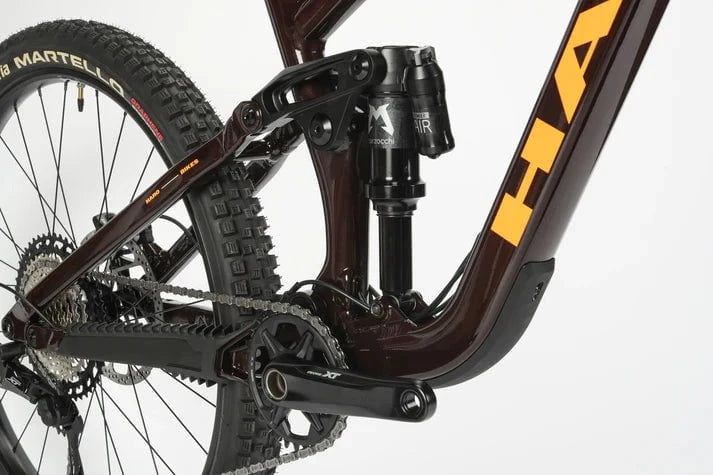 Haro Bikes Haro Greer Alloy 1 Full Suspension Mountain Bike Cedar Brown / Orange