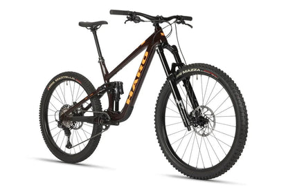 Haro Bikes Haro Greer Alloy 1 Full Suspension Mountain Bike Cedar Brown / Orange