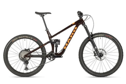 Haro Bikes Haro Greer Alloy 1 Full Suspension Mountain Bike Cedar Brown / Orange