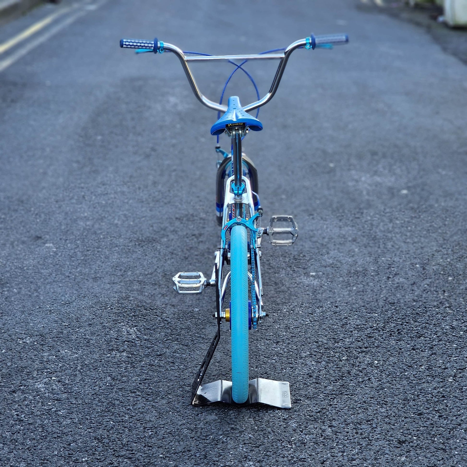 Haro Old School BMX Bikes Haro Sport Mike Dominguez 1984 Custom Bike Chrome / Blue Previously Owned