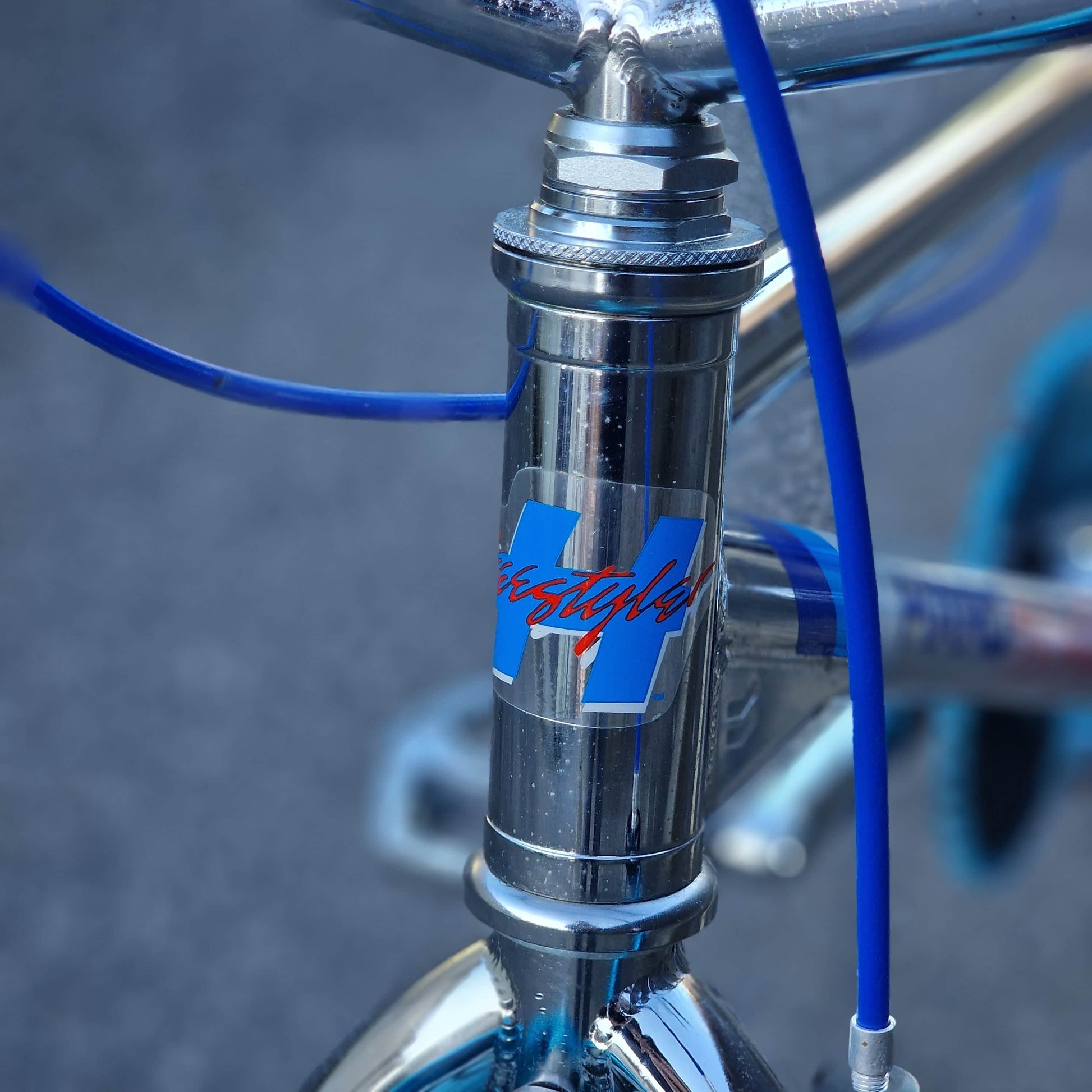 Haro Old School BMX Bikes Haro Sport Mike Dominguez 1984 Custom Bike Chrome / Blue Previously Owned