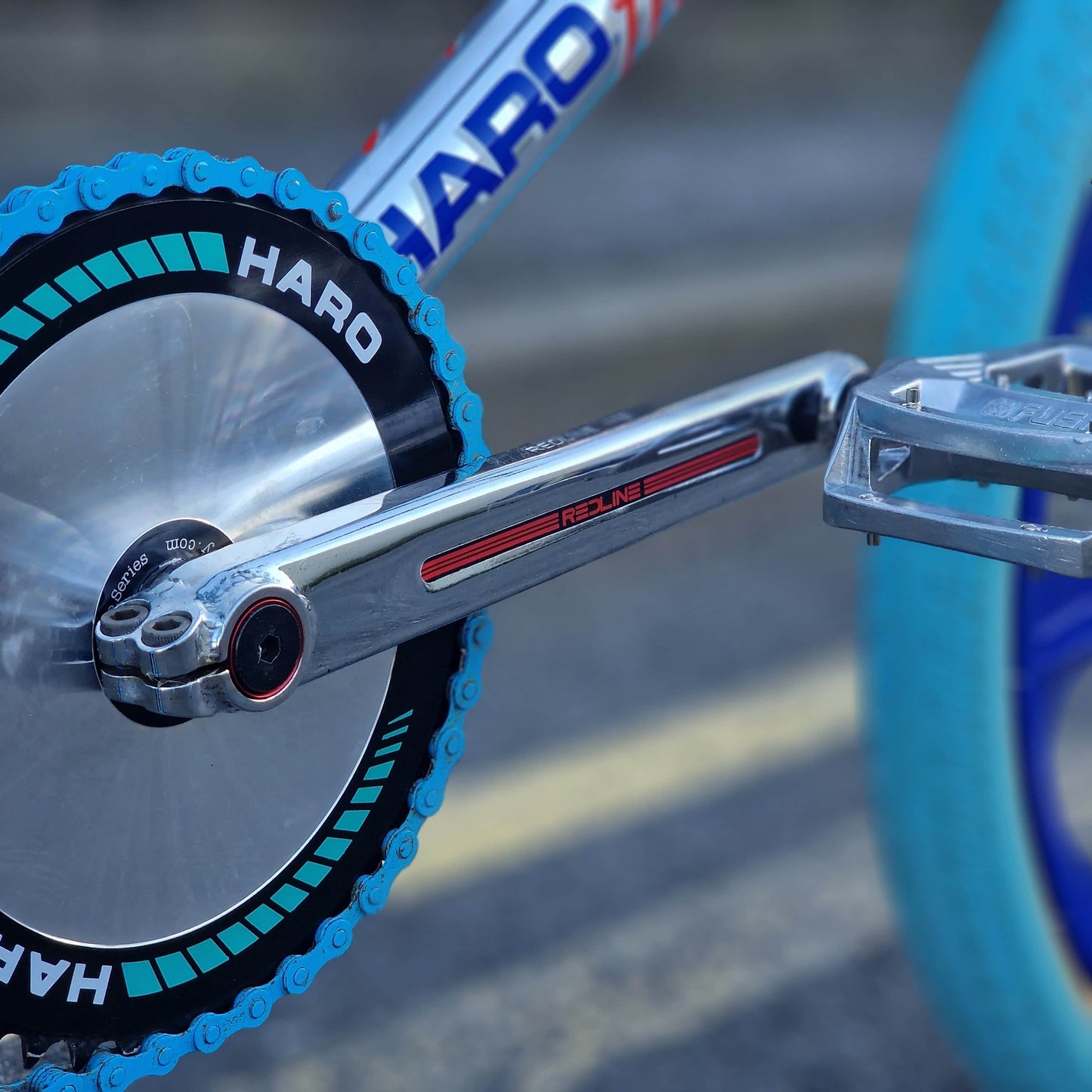 Haro Old School BMX Bikes Haro Sport Mike Dominguez 1984 Custom Bike Chrome / Blue Previously Owned