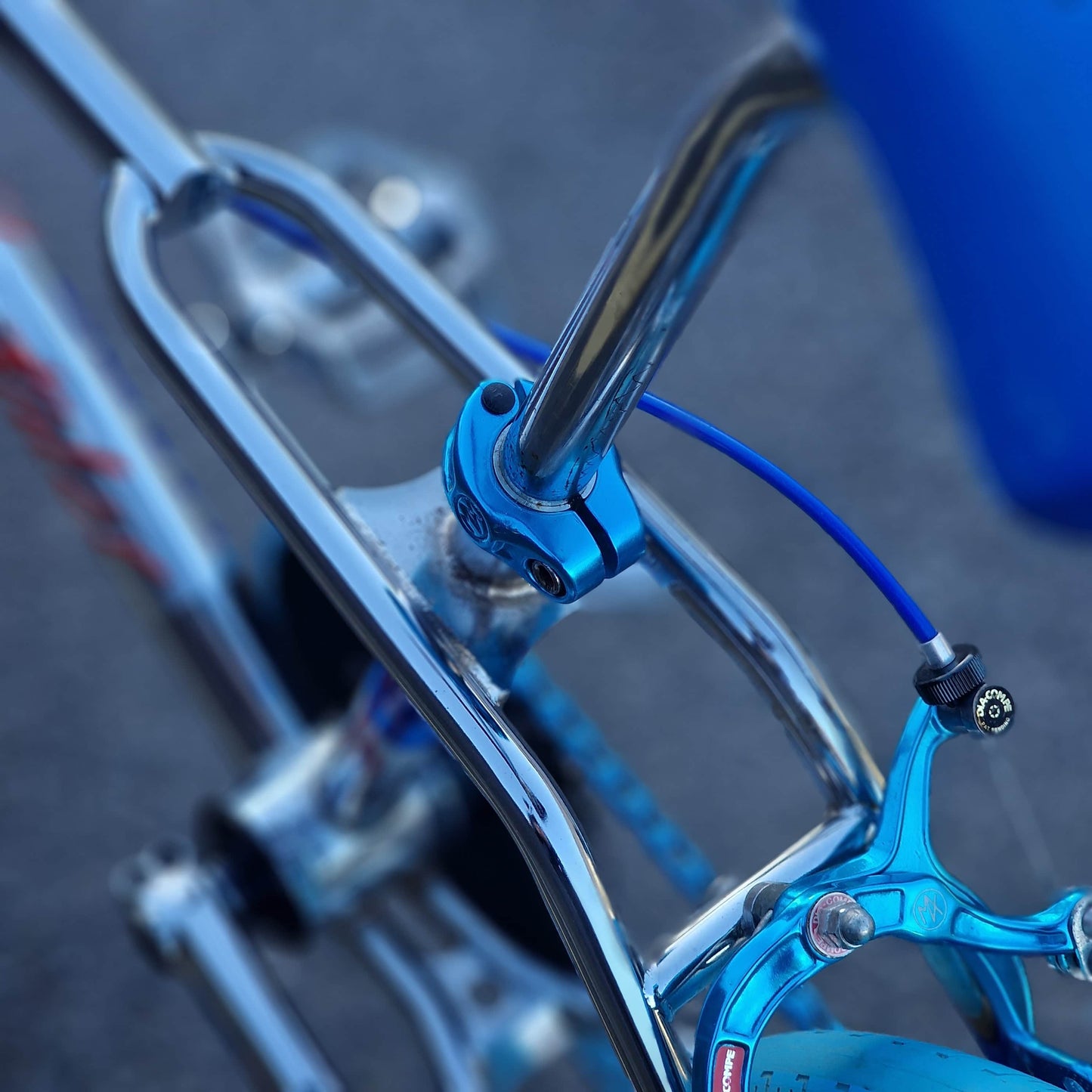 Haro Old School BMX Bikes Haro Sport Mike Dominguez 1984 Custom Bike Chrome / Blue Previously Owned