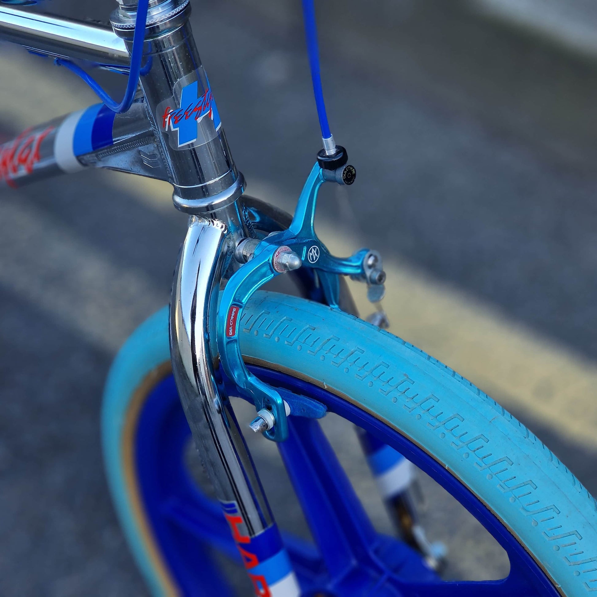 Haro Old School BMX Bikes Haro Sport Mike Dominguez 1984 Custom Bike Chrome / Blue Previously Owned